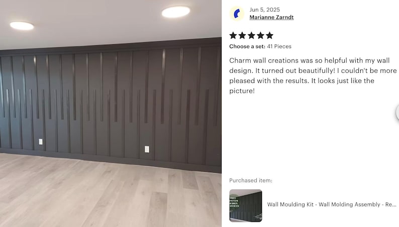 Moderne Akzent-Verkleidung, Vertikale Wandleiste, Vorgeschnittene Paneele Bild 3