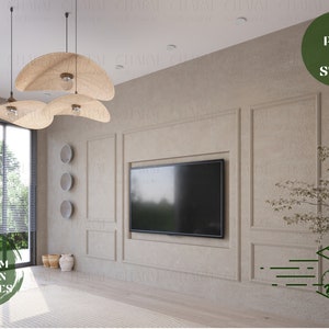 Pre-Cut Wall Moulding Kit: Primed Accent Wall Panel Frames