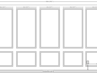 Custom made wall molding design have done for Sofia - 10 Sets of Frames Wainscoting Panel