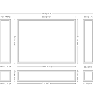 Panel Frame Size Pre-cut Wall Paneling Kit, Paintable, Waterproof, Custom Frames, Easy ...