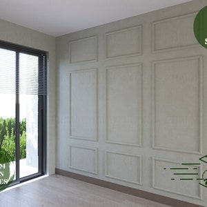 Pre-Cut Wall Moulding Kit: Primed Accent Wall Panel Frames