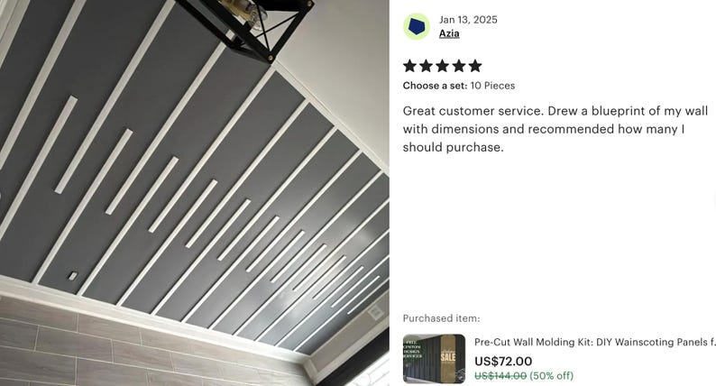 Moderne Akzent-Verkleidung, Vertikale Wandleiste, Vorgeschnittene Paneele Bild 8