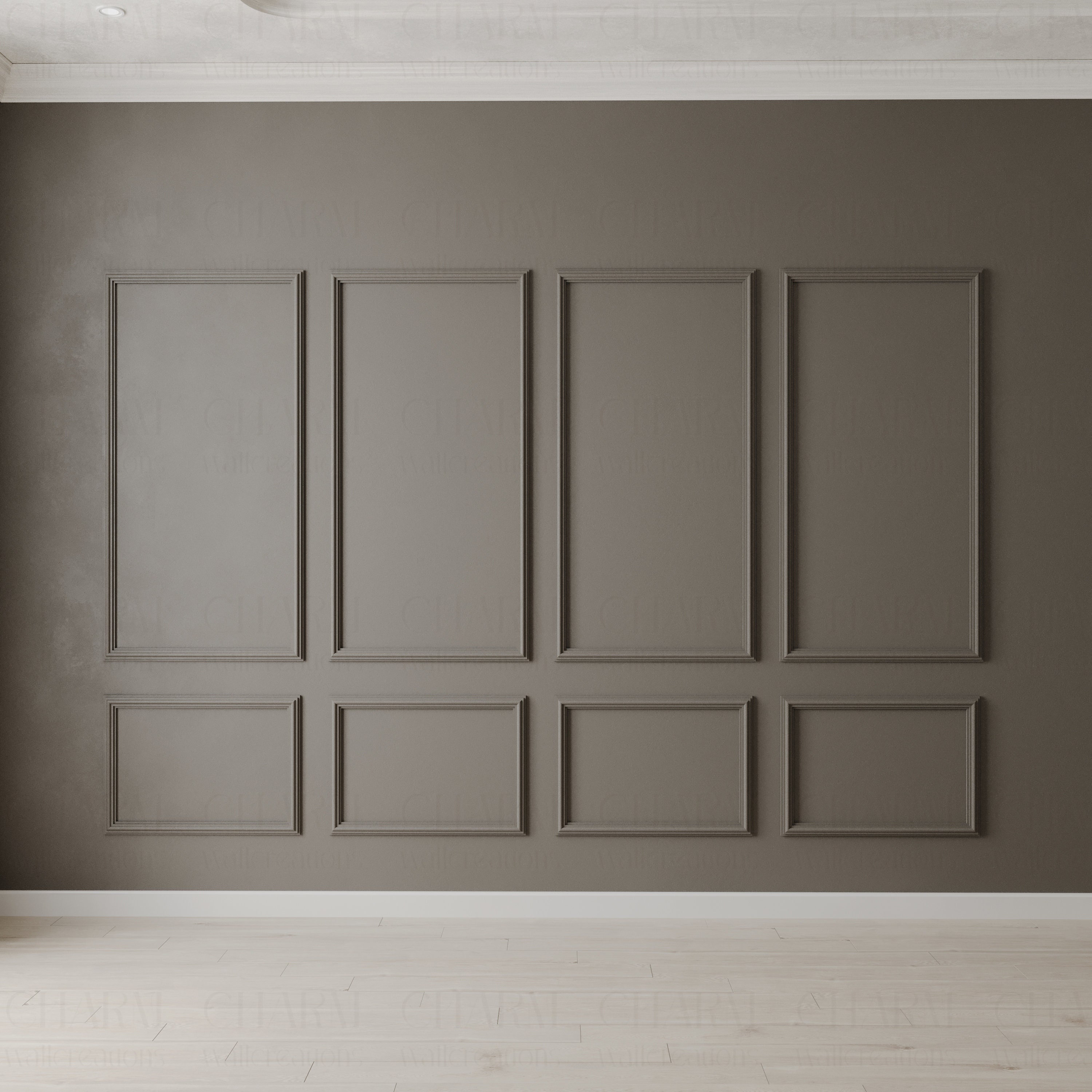 Wainscoting Panels Pre-Cut Wall Molding Kit - Ready To Install For Home