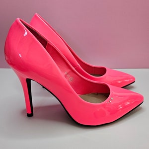 Neon Pink Heels Etsy Canada