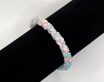 Cotton Candy Adjustable Rhinestone Glitter Bracelet, Gift for her, Women’s Jewelry, Girl’s Jewelry, Gift For Mom