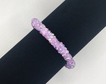 Amethyst Adjustable Rhinestone Glitter Bracelet, Gift for her, Women’s Jewelry, Girl’s Jewelry, Gift For Mom