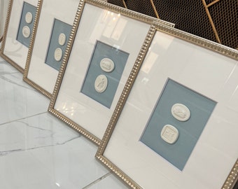 Framed intaglio art