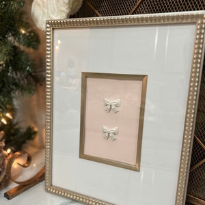 Framed Bow Intaglio Art: Customizable Nursery Decor (11x14)