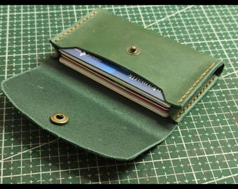 Leather Card Holder: Handmade Mini Wallet
