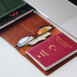 Funda de cuero para pasaporte, funda para pasaporte, billetera para pasaporte, funda para pasaporte para mujer, funda para pasaporte para hombre, regalos para viajeros