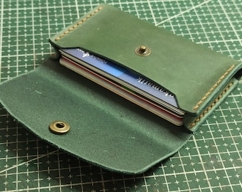 Handmade Leather Card Holder, Credit Card Holder, Mini Card Holder, Slim Card Case, Handmade Card Case, Mens Cardholder, Mini Card Wallet