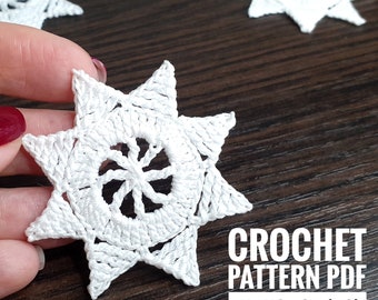 Simple and Easy Crochet Snowflake Pattern Inscribed Snowflake Crochet Pattern Snowflake Decorations Winter decor
