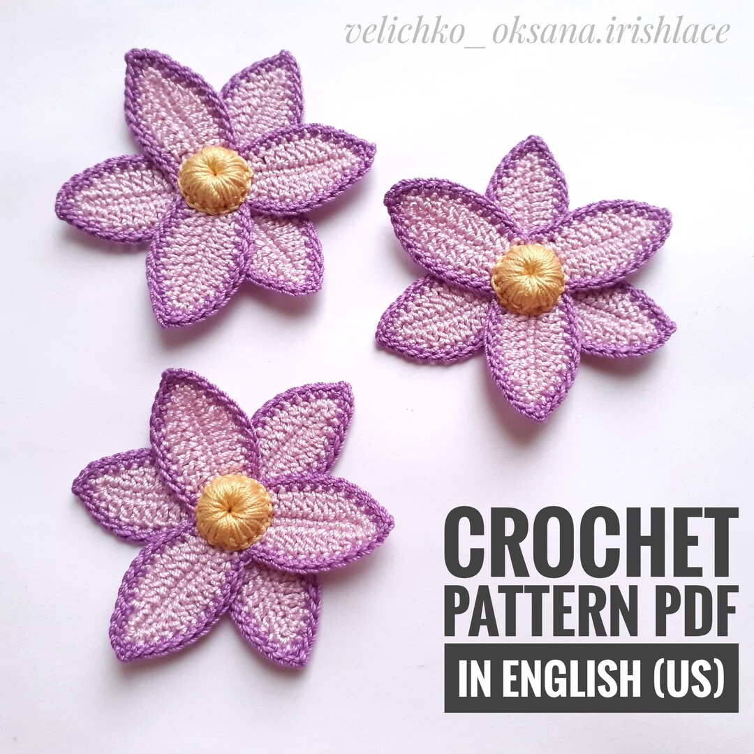 Beautiful Crochet Flower Pattern Lace Flowers Pattern Motifs Floral for ...