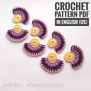 Easy Crochet Pattern flower tutorial Сrochet motif pattern Irish lace motif Crochet flower tutorial with detailed photo and description PDF