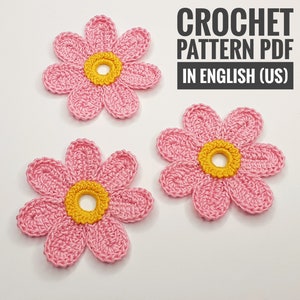 Crochet flower patterns Irich crochet Flower Crochet pattern Crochet flower applique  Irish Lace Motif PatternCrochet Embellishment -PDF