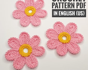 Crochet flower patterns Irich crochet Flower Crochet pattern Crochet flower applique  Irish Lace Motif PatternCrochet Embellishment -PDF