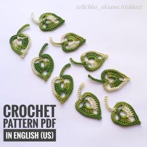 Crochet pattern Autumn leaves Cozy Fall Crochet Autumn Leaves Pattern - DIY Thanksgiving Decor - Irish Lace Leaf Tutorial