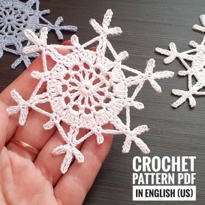 Christmas ornament- Christmas snowflake-New Year&#39;s decor for home-crochet snowflake pattern Christmas decor, Crochet home dekor