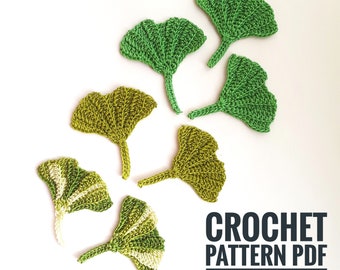 Ginkgo Leaf Crochet Pattern: Irish Lace Autumn Applique (PDF Pattern)
