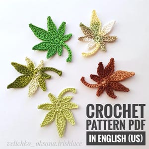 Crochet pattern Autumn leaves Cozy Fall Crochet Autumn Leaves Pattern - DIY Thanksgiving Decor - Irish Lace Leaf Tutorial