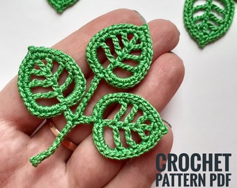 Blätterzweig häkeln: Irish Lace Vine Anleitung (PDF)