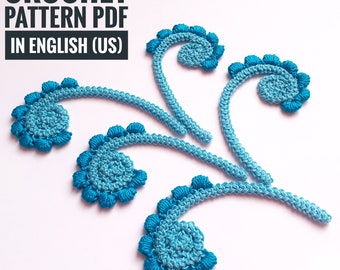 Irish Lace Crochet Pattern: Curl Motif Applique (PDF Pattern)