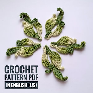 Crochet leaf Crochet foliage Pattern PDF Leaves crochet for Irish lace Crochet  applique  Irish lace pattern  Motif patterns