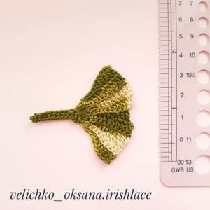 Ginkgo Leaf Crochet Pattern: Irish Lace Autumn Applique (PDF Pattern ...