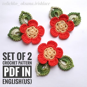 Irish Crochet Flower & Leaf Patterns: DIY Lace Motifs (PDF)