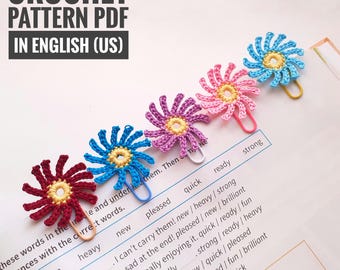 Easy Crochet Flower Bookmark Pattern (PDF)