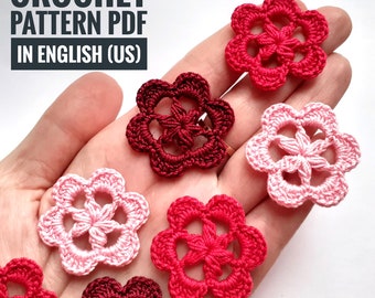 Modèle de fleurs au crochet convivial pour les débutants - Tutoriel de fleurs bricolage en format PDF