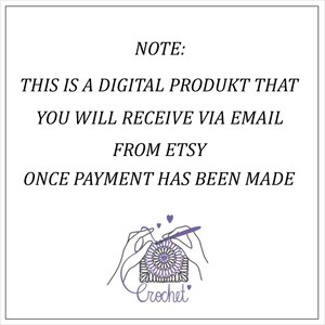 May include: Note: This is a digital product that you will receive via email from Etsy once payment has been made. Illustration of hands crocheting with the word "Crochet" below.