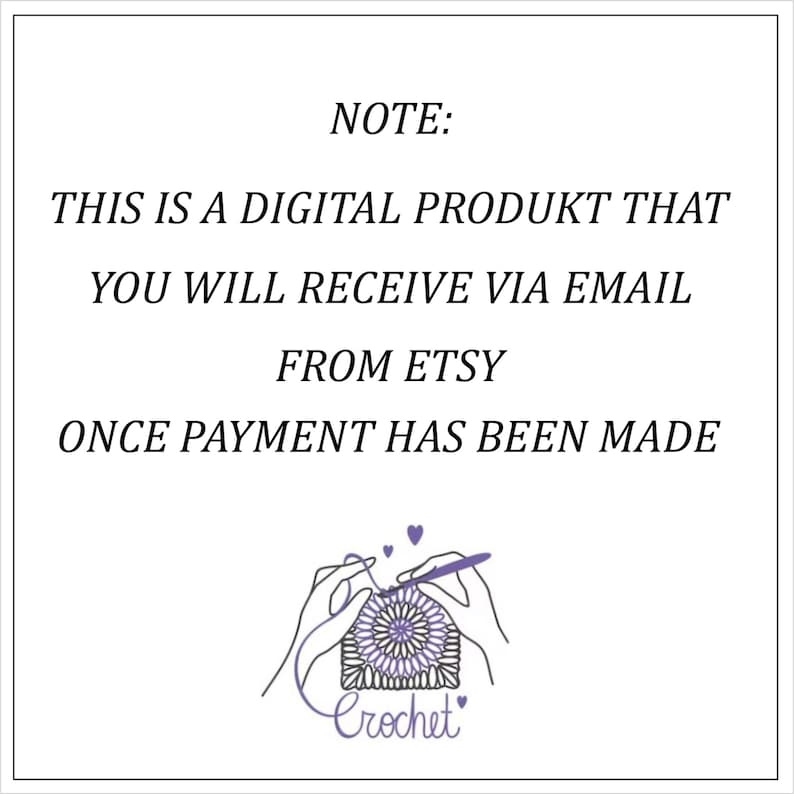 May include: Note: This is a digital product that you will receive via email from Etsy once payment has been made. Illustration of hands crocheting with the word "Crochet" below.