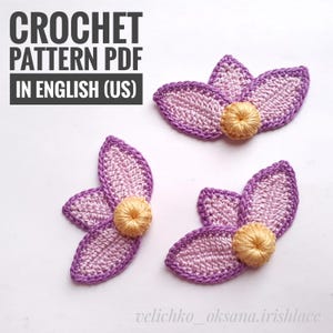 Crochet Pattern flower tutorial Сrochet motif pattern Irish lace motif Crochet flower tutorial with detailed photo and description PDF