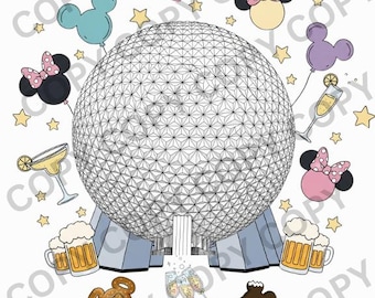 Diseño de camiseta Coquette de EPCOT PNG