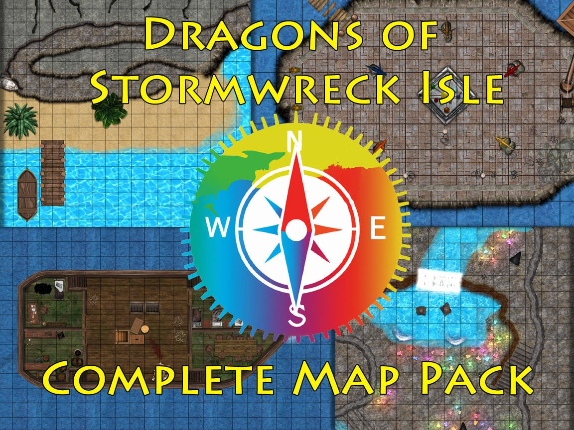 Dragons of Stormwreck Isle Map Pack Role Playing Games Etsy