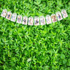First Birthday Banner 12 month Flags Bunting Decor Decoration 1st —-12FLAG—-