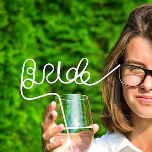 Braut Stroh Verlobungsring Stroh, Bridel Duschstroh, Junggesellinnenabschied Trinkstroh, Hochzeitsgeschenk frisch verheiratet Banner Girlande