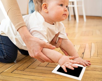 Baby Footprint kit - Inkless print kit hand and footprint - take lovely footprint and handprint safe