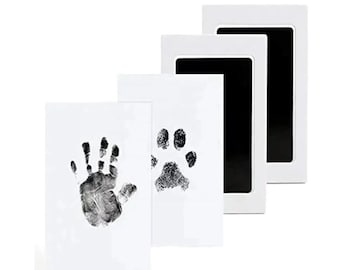 Baby Footprint kit - Inkless print kit hand and footprint - take lovely footprint and handprint safe