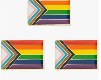 Progress Pride Emaille Pin - Umarme Inklusivität und Gleichheit!