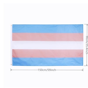 Transgender Pride Flag 5ftx3ft Premium Quality indoor/Outdoor use LGBT Gay