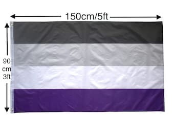 Demisexuell Flagge 90x150 Cm – Polyester, 2 Metallösen, Inkl. Aufkleber