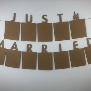 Just Married Bunting Banner Garland Wedding Decor Decoration