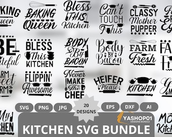 Backen Svg Bundle, Küche Svg, Backkönigin Backkönig Svg, Bauernhaus Küche Svg Bundle, Bäckerei Svg geschnitten Datei, Kochen Svg