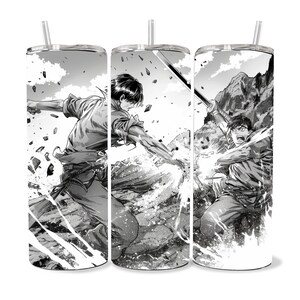 Manga Tumbler Wrap 20oz Skinny Tumbler PNG , Colorful Museum Quality Japanese Style Cute Manga Art Design Tumbler Wraps