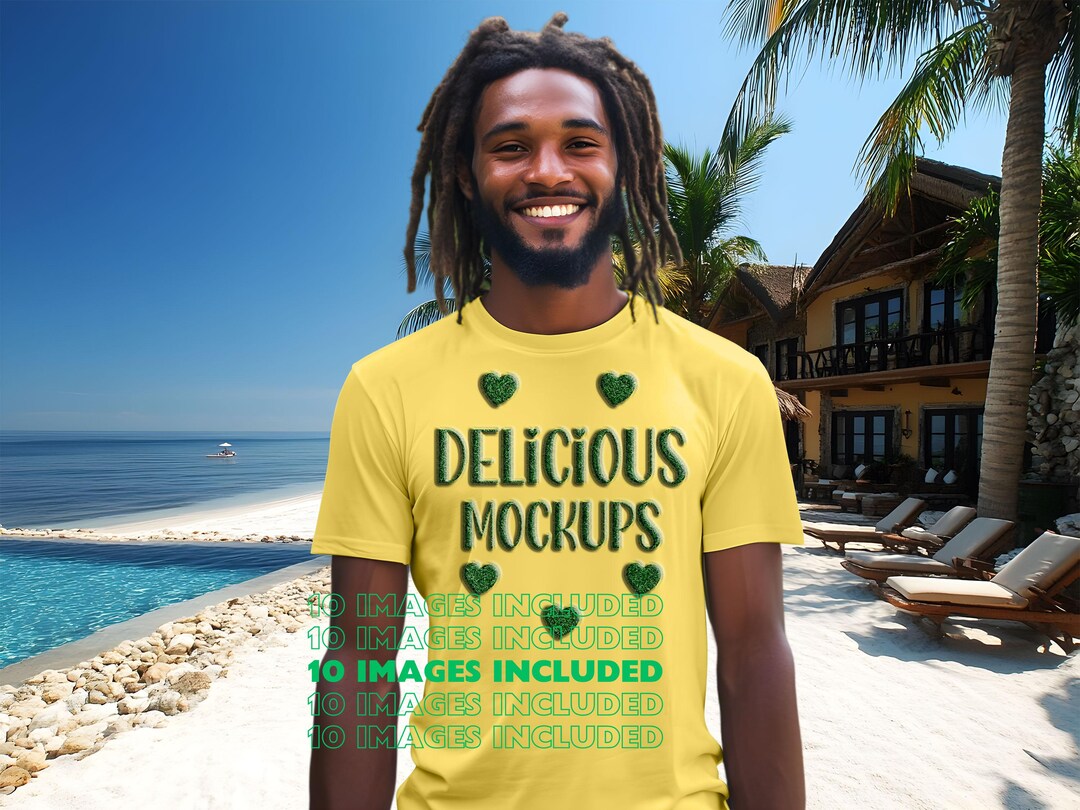 Yellow Bella Canvas 3001 T-shirt Mockup for Etsy & Amazon ...