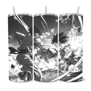 Manga Tumbler Wrap 20oz Skinny Tumbler PNG , Colorful Museum Quality Japanese Style Cute Manga Art Design Tumbler Wraps