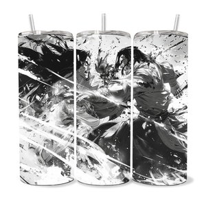 Manga Tumbler Wrap 20oz Skinny Tumbler PNG , Colorful Museum Quality Japanese Style Cute Manga Art Design Tumbler Wraps
