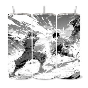 Manga Tumbler Wrap 20oz Skinny Tumbler PNG , Colorful Museum Quality Japanese Style Cute Manga Art Design Tumbler Wraps